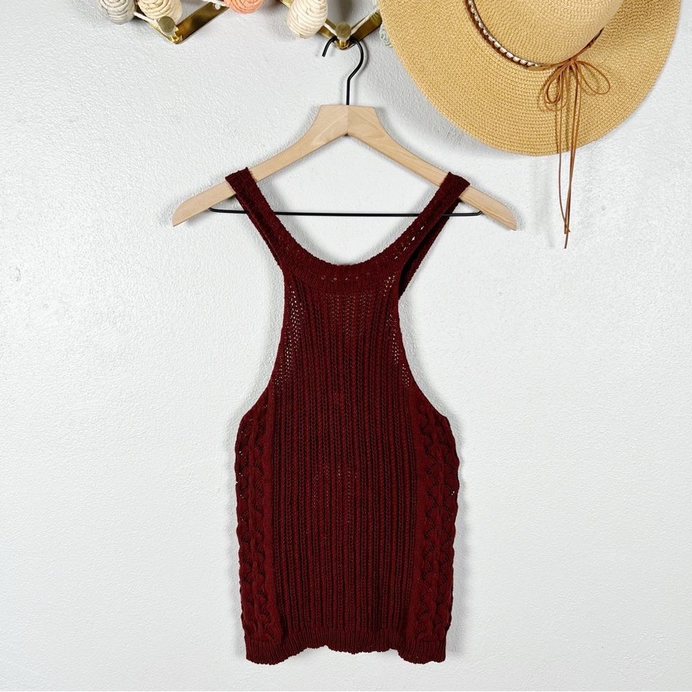 NWT Sezane Jessica Cable Knit Sweater Halter Top Size Medium - Picture 2 of 8